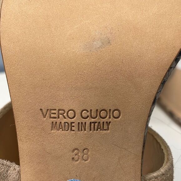 Avellini Leopard Block Heel Sandals 7.5 Made in Italy - Picture 3 of 7